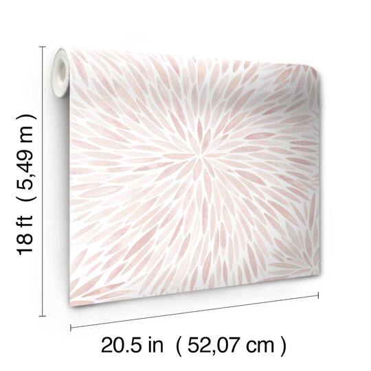 RoomMates Pink Cat Coquillette Burst Peel & Stick Wallpaper